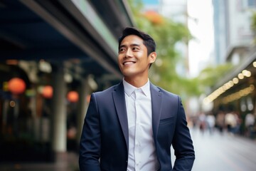 South east asian businessman blazer adult smile.
