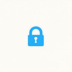 A Simple Blue Padlock Icon Represents Security