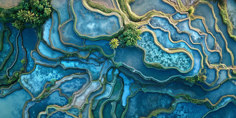 Terraces of Bali Relaxing fluid imagery for