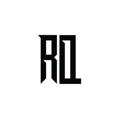 RQ monogram logo design letter text name symbol monochrome logotype alphabet character simple logo