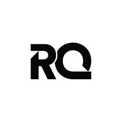 RQ monogram logo design letter text name symbol monochrome logotype alphabet character simple logo
