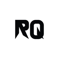 RQ monogram logo design letter text name symbol monochrome logotype alphabet character simple logo