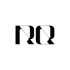 RQ monogram logo design letter text name symbol monochrome logotype alphabet character simple logo