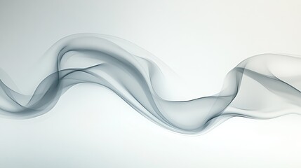 Abstract Grey Smoke Waves Flowing Dynamically on Light Background