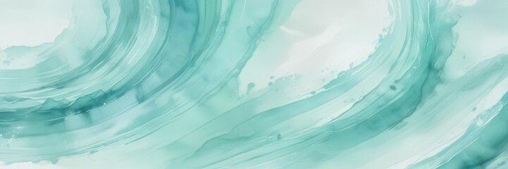 Soft aquamarine watercolor background with subtle wave patterns, waves, gradient