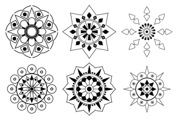 various mandala collections ,Ornamental mandala patterns with unique design