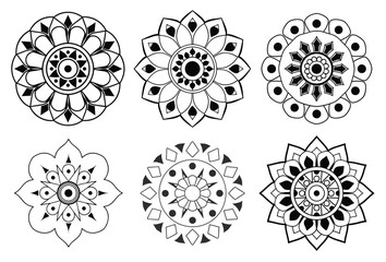 various mandala collections ,Ornamental mandala patterns with unique design