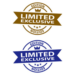 Limited Edition exclusive icon vector design templates
