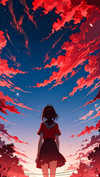 Vibrant Sunset Silhouette