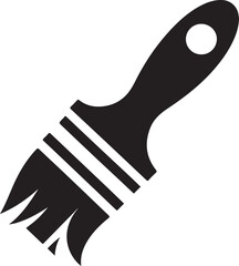 Elegant Paintbrush Silhouette Icon in Vector Style