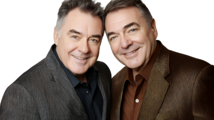 a man in a suit and a man in a business suit pose for a picture PNG image, PNG file, Generative art.