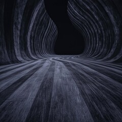 Abstract Dark Tunnel  Curved Lines  3D Render  Futuristic Background  Design Element  Grap