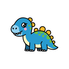 Fototapeta premium Cute Baby Dinosaur Cartoon