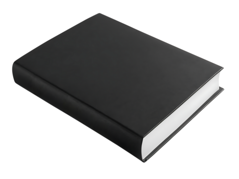 Blank Book Cover Mock-Up, Open book with blank pages, magazine, book or catalog, Blank notebook transparent background