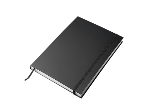 Blank Book Cover Mock-Up, Open book with blank pages, magazine, book or catalog, Blank notebook transparent background