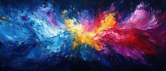 Fototapeta premium Vibrant abstract swirl of colors in dynamic motion