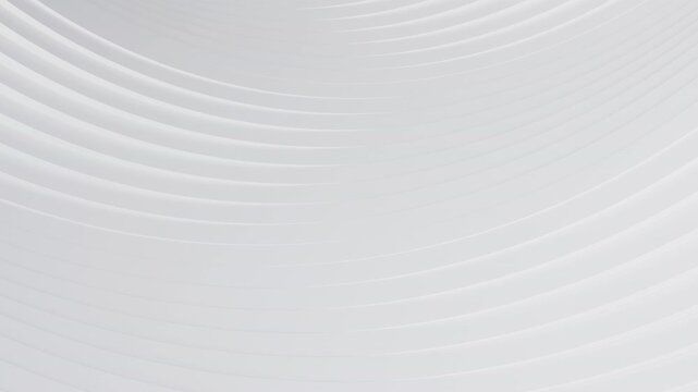 Seamless 4K loop of flowing waves with parallel lines in a monochrome white palette. Smooth and minimalistic abstract motion background, perfect for clean designs, presentations, and modern visuals.