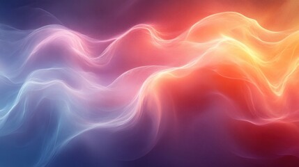 Obraz premium Abstract Colorful Waves: A Serene Digital Art