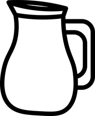 jug vector outline