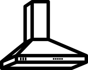 kitchen hood vector outline