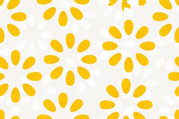 seamless pattern with yellow flowers