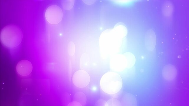 Abstract purple background animation with soft fading glowing circle particles floating upwards. Suitable for wedding backgrounds, titles, award shows, trailers, openings, and luxury celebrations.