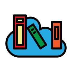 Online Library Vector Filled Icon Design