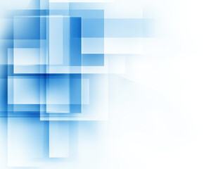 Fototapeta premium Abstract blue layered rectangles create smooth transition effect, evoking sense of calm and tranquility in modern design. Ideal for backgrounds or digital art