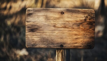Weathered Wooden Signpost Blank Rustic Background