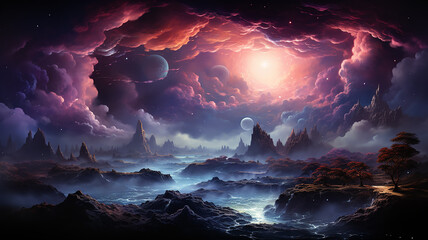 A view of an imaginary world full of mystery