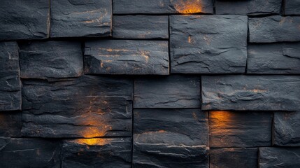 Dark Stone Wall Texture  Grunge Background  Modern Architecture  Brickwork  Masonry  Desig