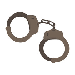 vector illustration flat design of handcuffs with white background