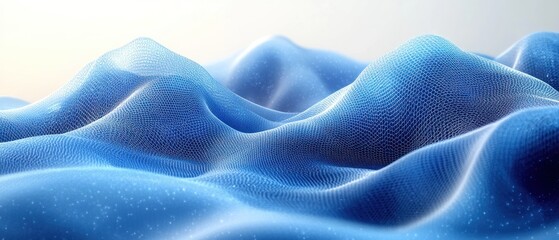 Obraz premium Abstract blue wave patterns with soft gradients and textures