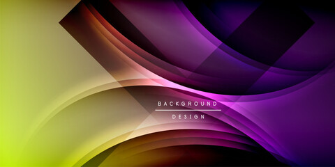 Expressive poster with shadow lines. Features technology, minimalist, and business themes, bright vibrant color schemes
