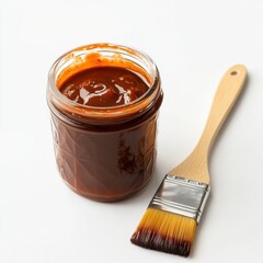   jar of tangy barbecue sauce  