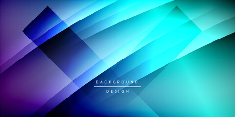 Expressive poster with shadow lines. Features technology, minimalist, and business themes, bright vibrant color schemes