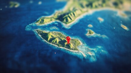 Detailed map of affected islands in the Pacific region, illustrating the geographical impact of recent natural events. Core concept: Visual representation of environmental changes and their localized
