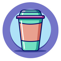 plastic cup icon design