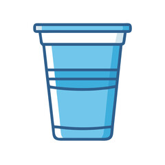plastic cup icon design
