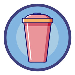 plastic cup icon design