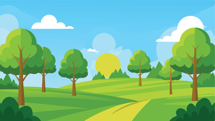 landscape with trees and sky