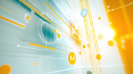 Digital background perfect for tech processes, neural networks, artificial intelligence, data transfer and security, ai generated background for digital storage, multimedia presentations