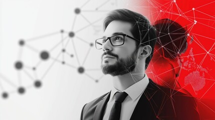 Digital background perfect for tech processes, neural networks, artificial intelligence, data transfer and security, ai generated background for digital storage, multimedia presentations