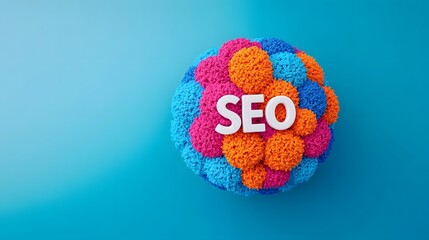 Digital Marketing,SEO Keywords Floating Around Globe 3D