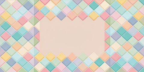 Geometric squares with pastel colors arranged in a harmonious composition, creating a visually appealing abstract background , background texture, colorful squares