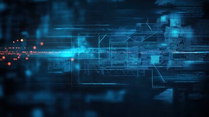 Obraz premium Digital background perfect for tech processes, neural networks, artificial intelligence, data transfer and security, ai generated background for digital storage, multimedia presentations