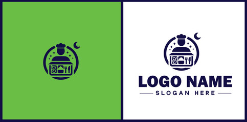 Meal Prep Service icon Meal delivery  service Pre-cooked meal service  flat logo sign symbol editable vector