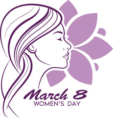 world women's day line art vector