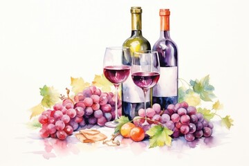 Wine celebration bottle grapes.