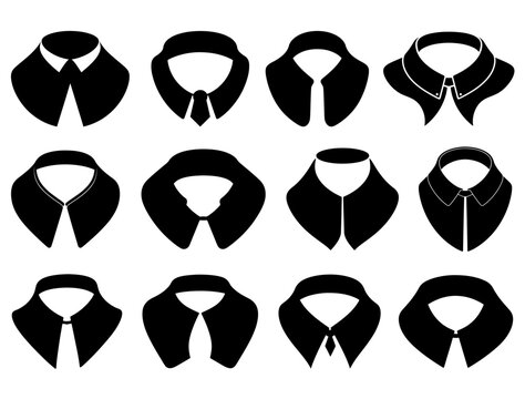 COLAR SILHOUETTE ON WHITE BACKGROUND
